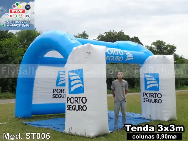 Estande inflável promocional personalizado para Porto Seguro
