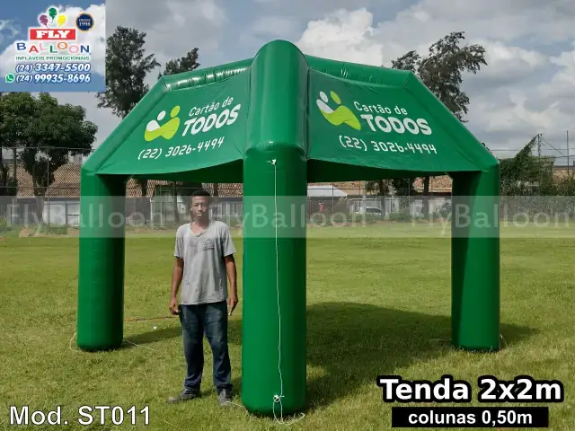 Estande inflável promocional personalizado para Cartão de Todos