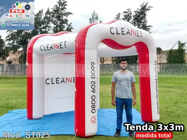 Stand inflável promocional para Cleannet
