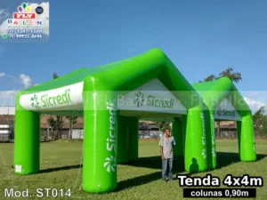 estandes infláveis promocionais sicredi