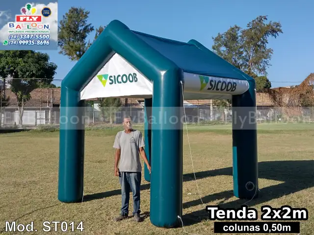 stand inflável promocional sicoob